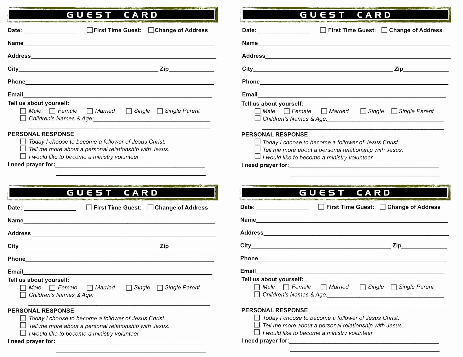 Church Visitor Card Template Word Luxury Creating Our Church From Scratch
