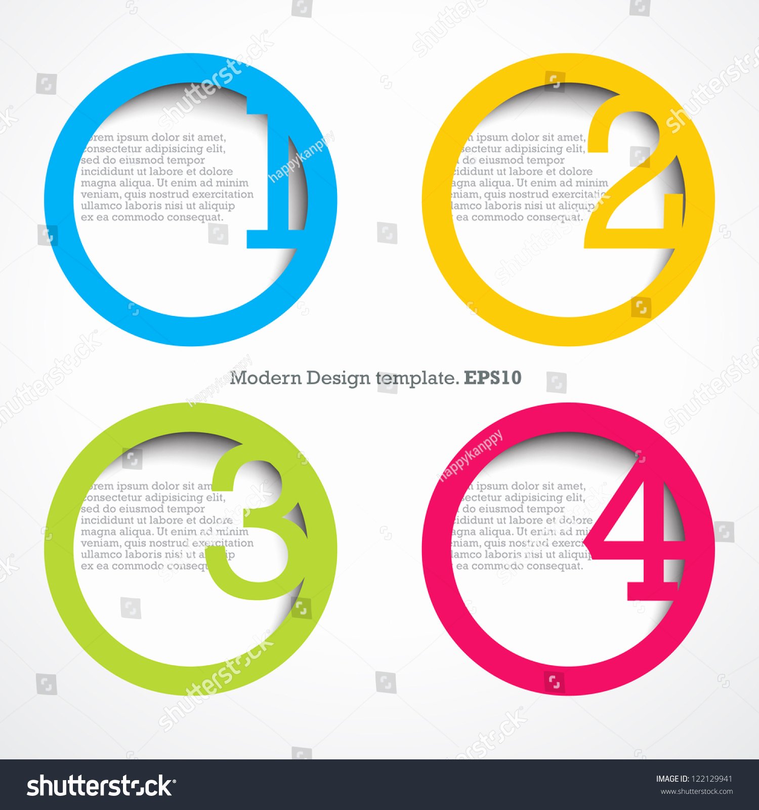 Circle Banner Template Awesome Numbered Circle Banners Vector Design Template