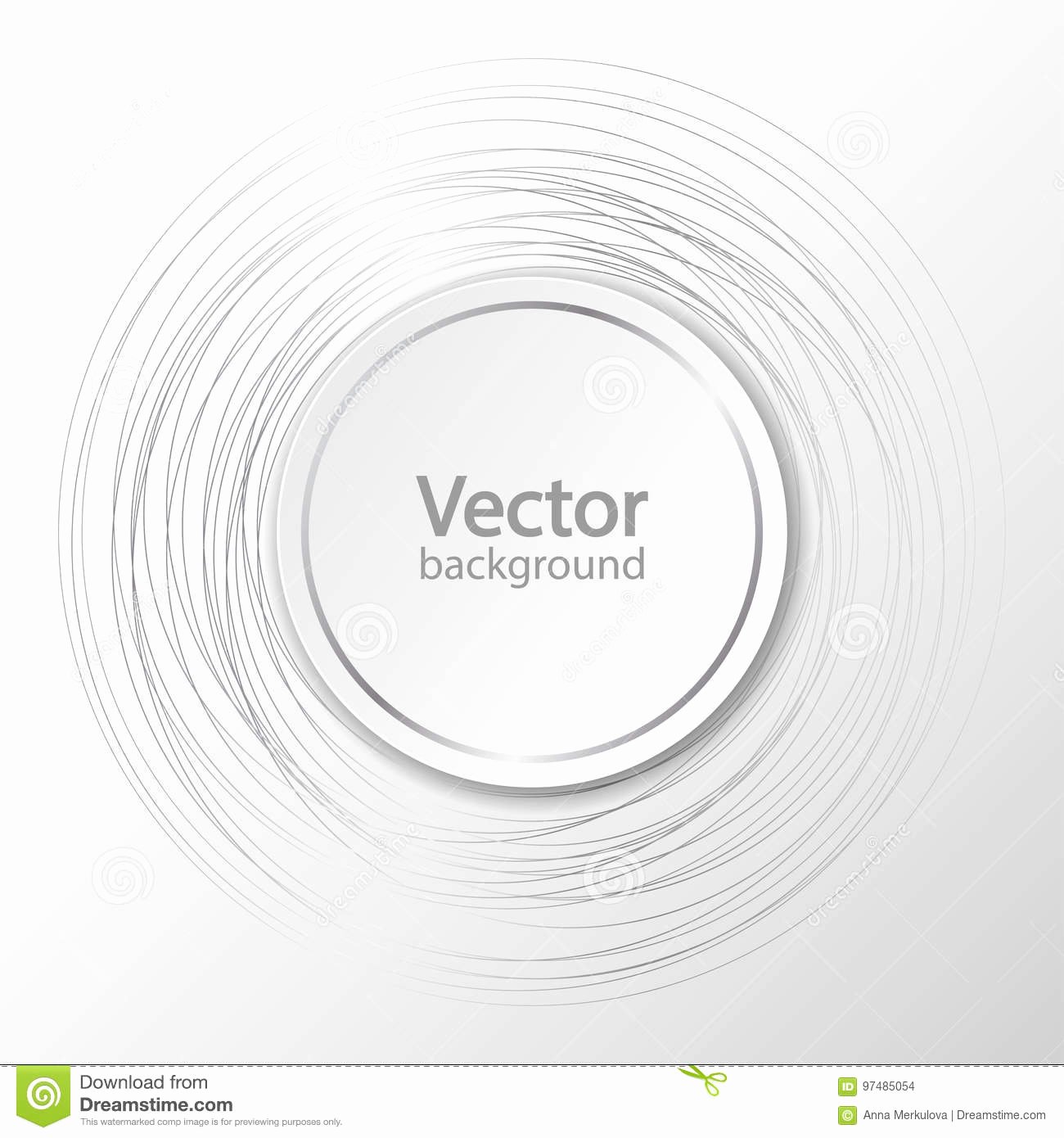 Circle Banner Template Awesome White Paper Circle Banner Stock Vector Image Of