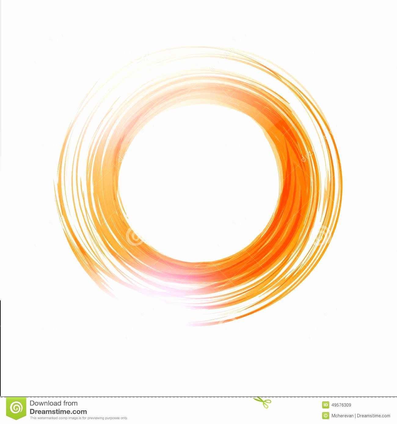 Circle Banner Template Beautiful Vector Abstract orange Circle Logo Design Template