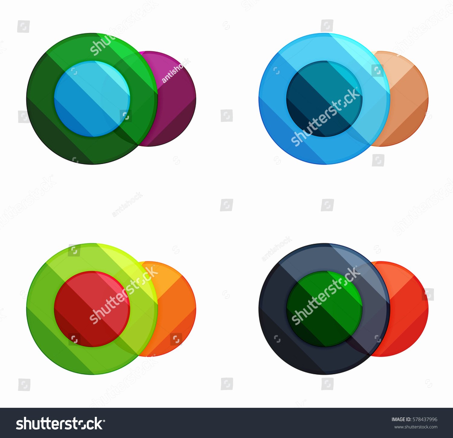 Circle Banner Template New Vector Circle Banners Illustration Abstract Geometric