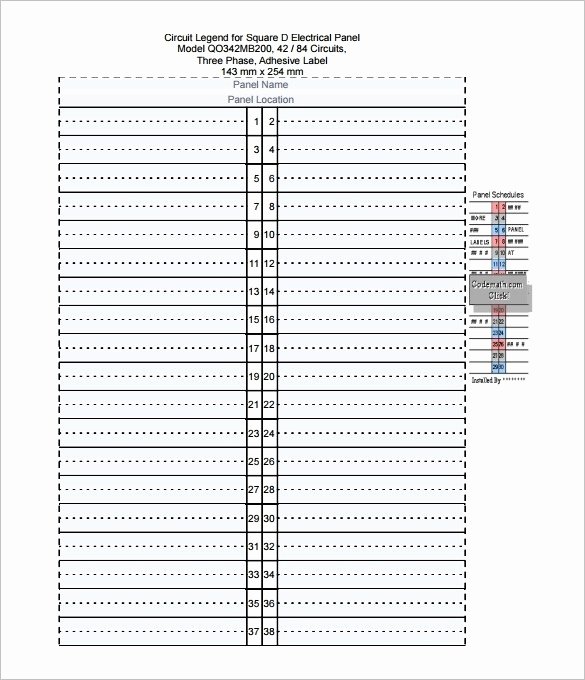 Circuit Breaker Directory Excel Template Beautiful Circuit Breaker Panel Labels Template