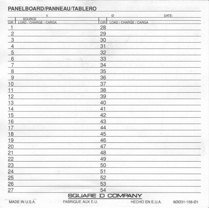 Circuit Breaker Label Template Beautiful Electrical Panel Schedule