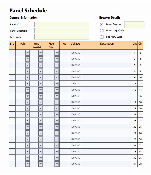 Circuit Breaker Label Template Unique Electrical Panel Label Template Excel