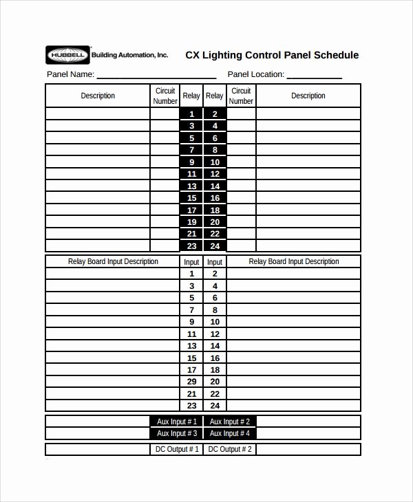 Circuit Breaker Panel Label Template Excel Elegant 21 Panel Schedule Template Free Download