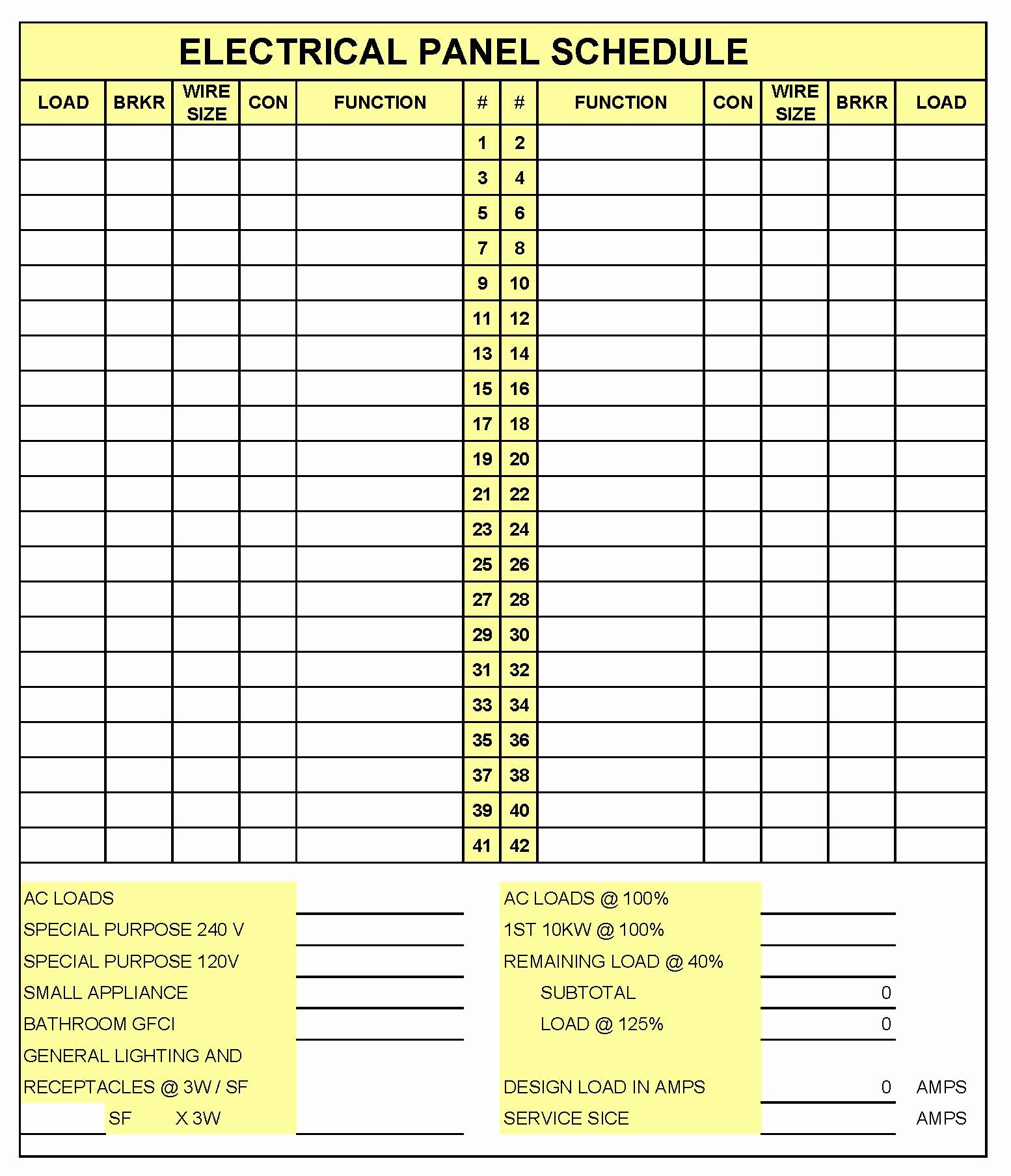 Circuit Breaker Panel Label Template Excel New 27 Of Siemens Breaker Panel Template