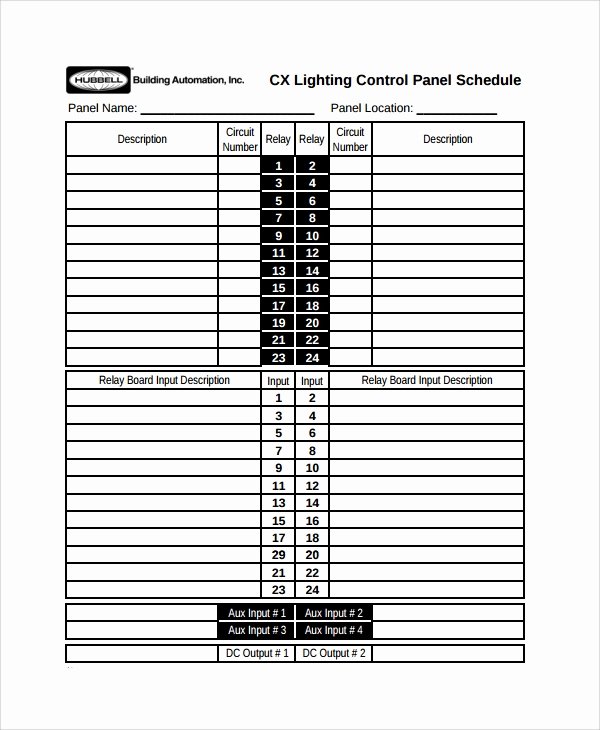 Circuit Breaker Panel Label Template Fresh 8 Panel Schedule Templates