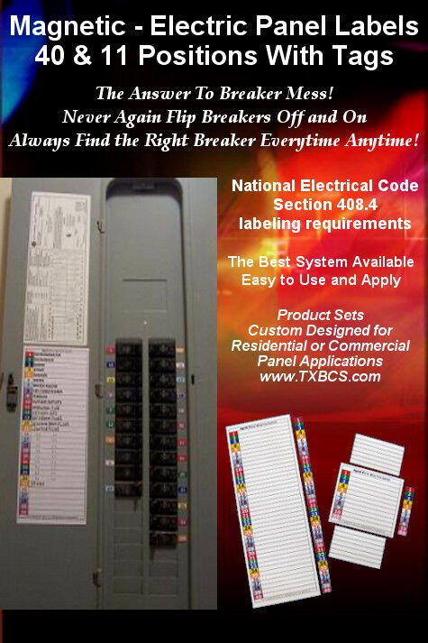 Circuit Breaker Panel Labels Best Of Magnetic and Color Coded 40 &amp; 11 Circuit Breaker Box