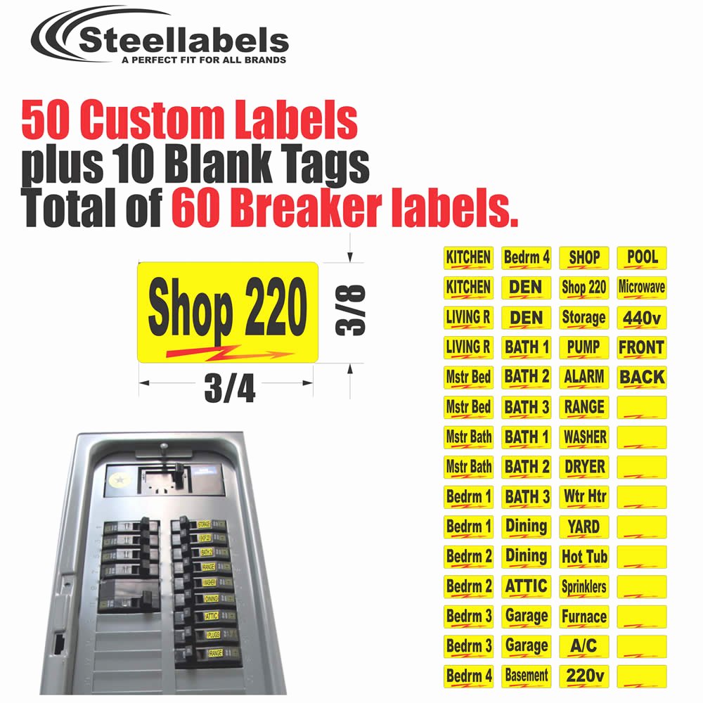 Circuit Breaker Panel Labels New Breaker Box Labels