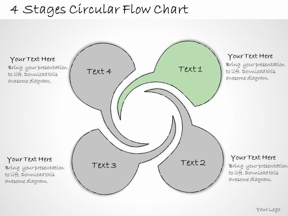 Circular Flow Diagram Template Unique 1013 Business Ppt Diagram 4 Stages Circular Flow Chart