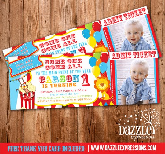 Circus Ticket Invitation Unique Birthday Ticket Invitations Page 3