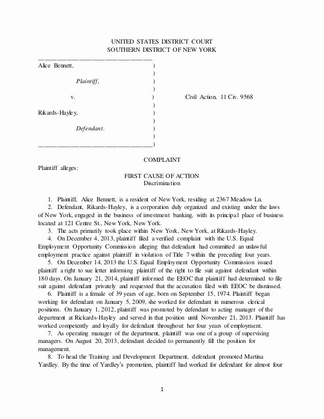 Civil Complaint form Template Awesome Legl Civil Litigation Plaint