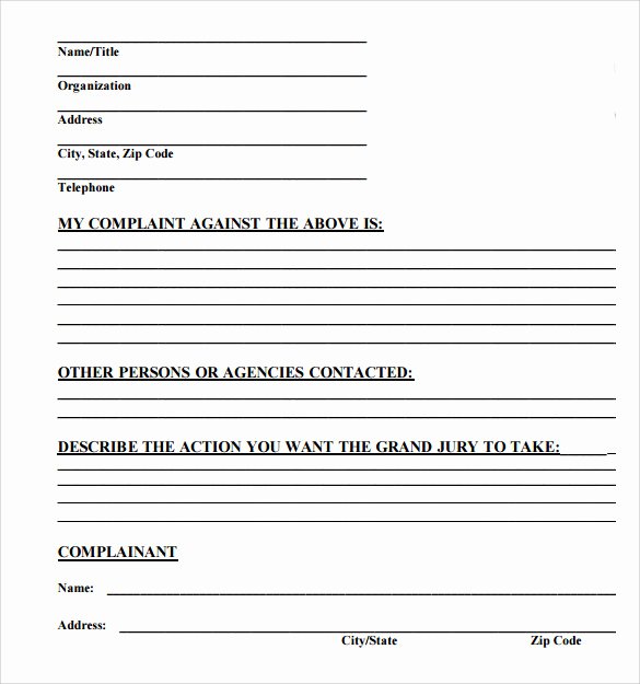 Civil Complaint form Template New 8 Civil Plaint forms – Samples Examples &amp; formats