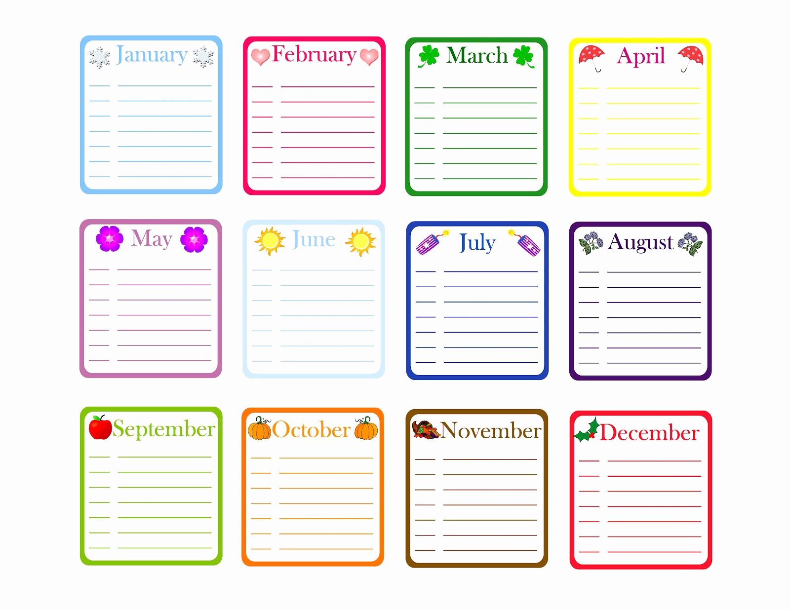 Classroom Calendar Template Beautiful Yearly Birthday Calendar Template Free Classroom