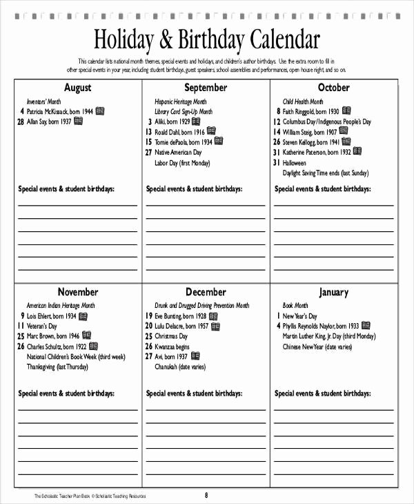 Classroom Calendar Template Best Of 8 Classroom Calendar Templates – Examples In Pdf