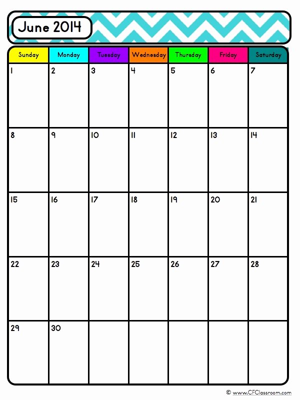 Classroom Calendar Template Luxury Editable Blank Calendars Teacher organization tool