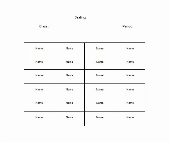 Classroom Seating Chart Template Microsoft Word Fresh Classroom Seating Chart Template 10 Examples In Pdf