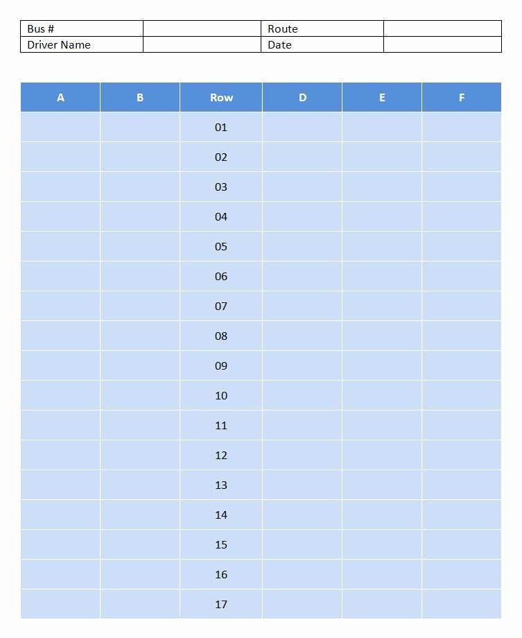 Classroom Seating Chart Template Microsoft Word Inspirational School Bus Seating Chart Template Free Microsoft Word