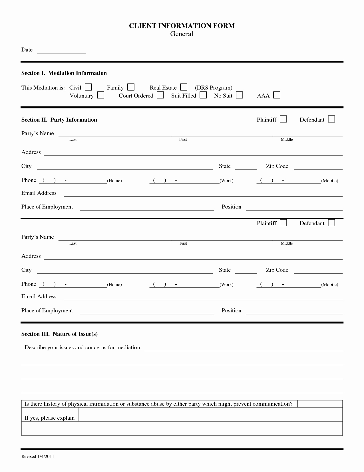 Client Contact form Unique Real Estate New Client Information form Template