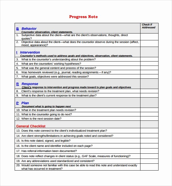 Client Notes Template Elegant 10 Progress Notes Templates