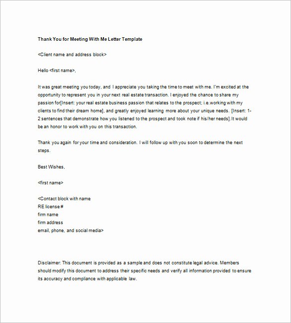 Client Notes Template Lovely Real Estate Thank You Letter – 6 Free Sample Example