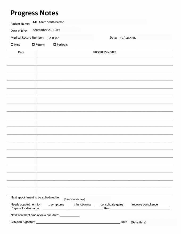 Client Notes Template New 43 Progress Notes Templates [mental Health Psychotherapy
