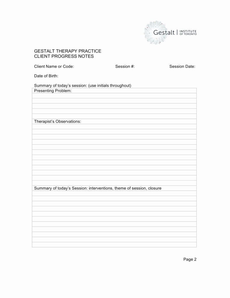 Client Notes Template New 5 therapy Note Templates Pdf
