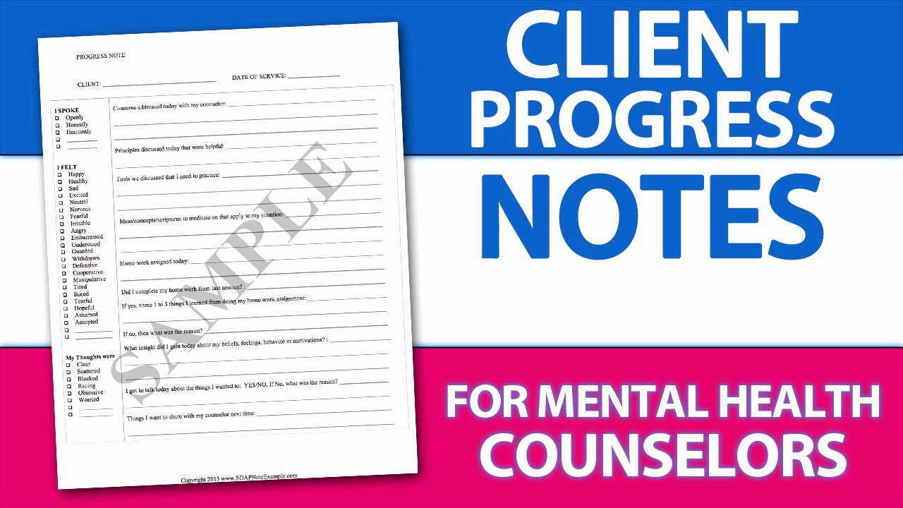 Client Notes Template Unique Easy Client Progress Note Template Tip for Mental Health