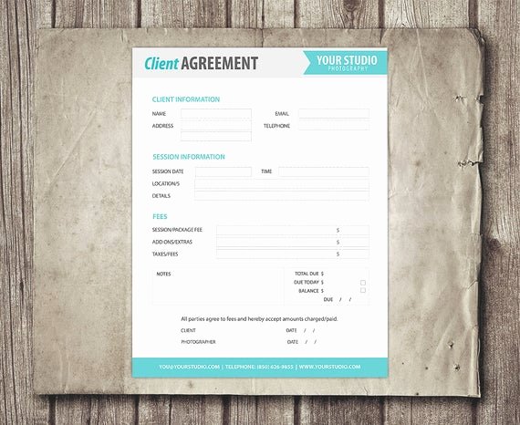 Client Print Release form Template Lovely Graphy forms Template Kit Client Agreement Print