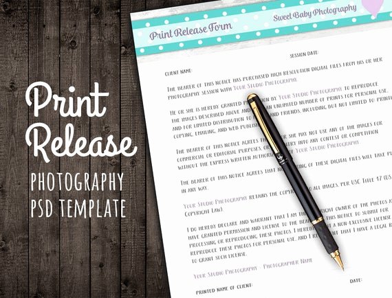 Client Print Release form Template New Graphy Template Set Invoice Price Sheet Client