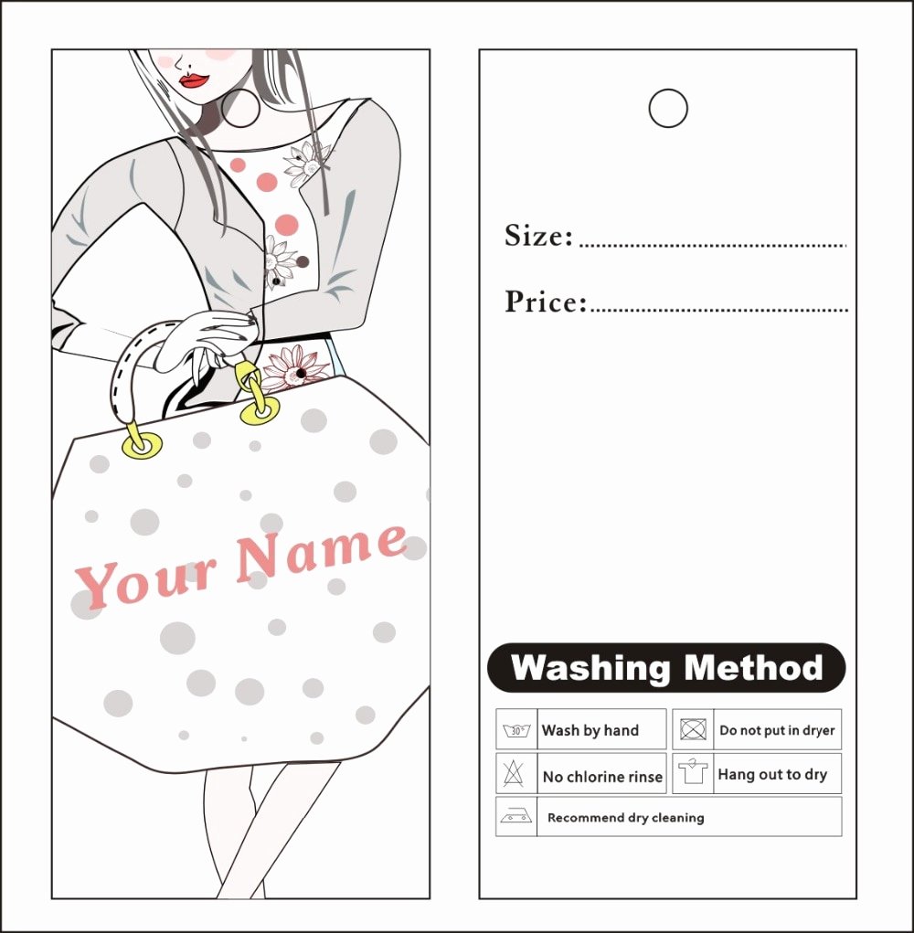 Clothing Hang Tag Template Beautiful Aliexpress Buy Custom Print Hang Tags Price Label