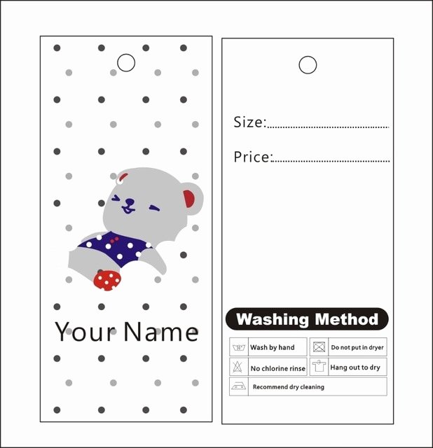 Clothing Hang Tag Template Luxury 500pcs Custom Print Winter Hang Tags Price Label Template