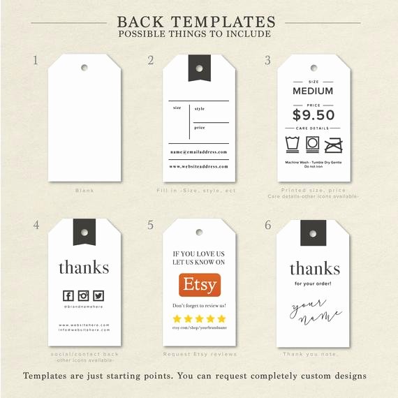 Clothing Hang Tag Template Luxury Clothing Size Label Size Tags Clothing Tags Hang Tag