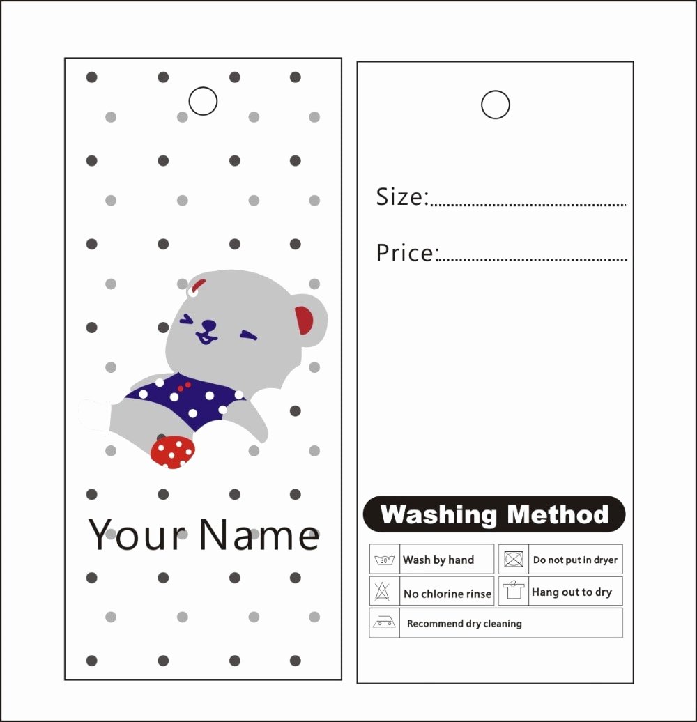 Clothing Label Template Luxury 500pcs Custom Print Winter Hang Tags Price Label Template