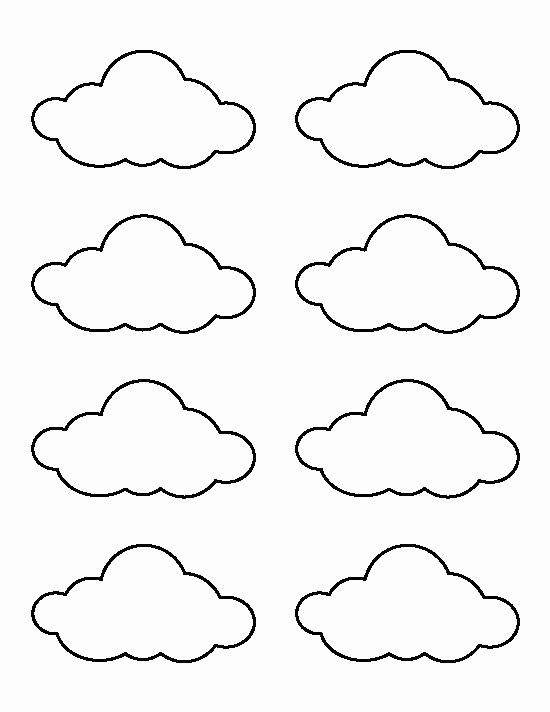 Cloud Template Printable Awesome Small Cloud Pattern Use the Printable Outline for Crafts
