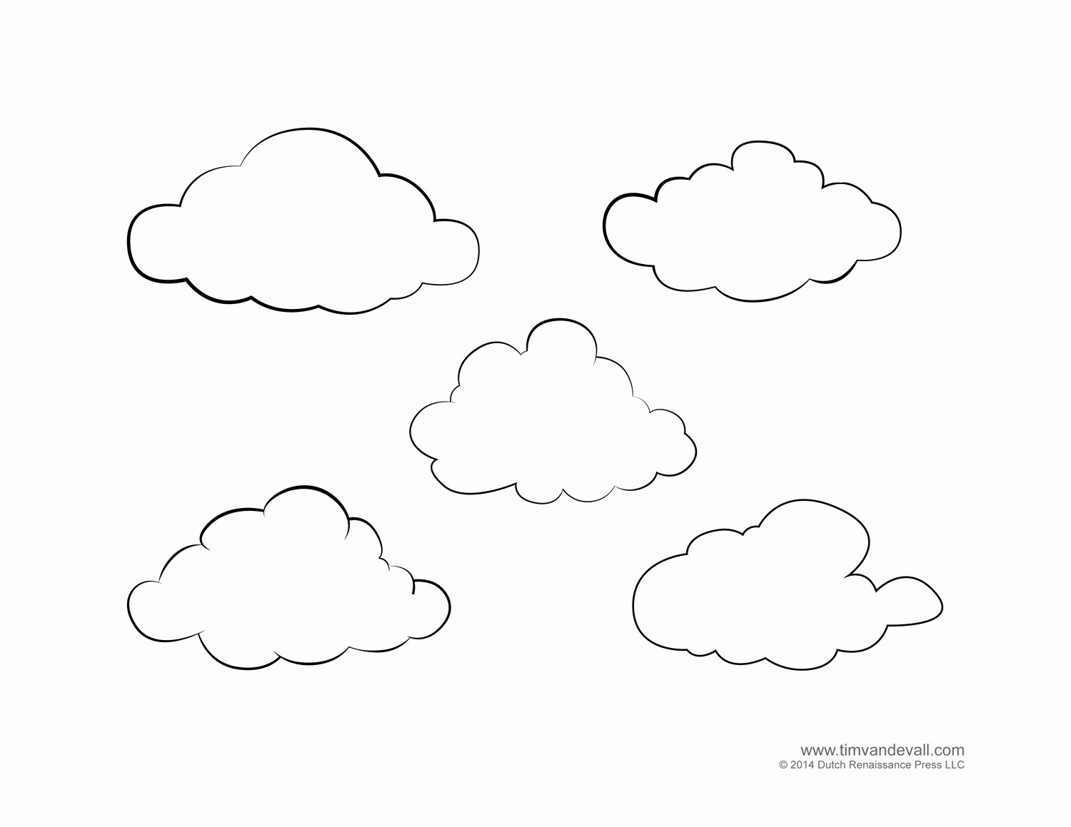 Cloud Template Printable Lovely Weather for Kids