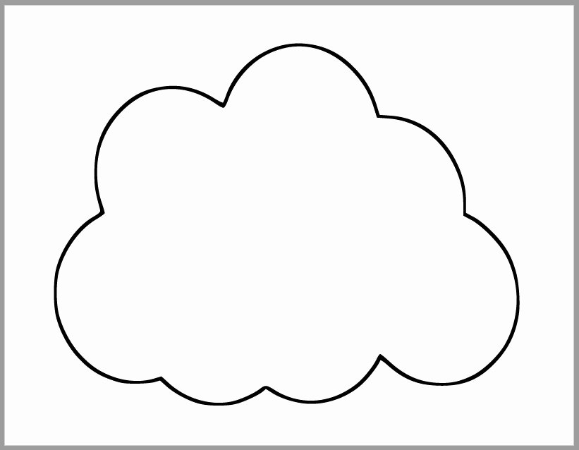 Cloud Template Printable New Printable Cloud Template Baby Shower Decor Spring