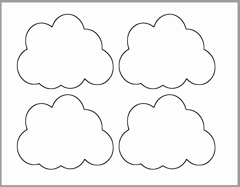 Cloud Template Printable New Printable Cloud Template Baby Shower Decor Spring