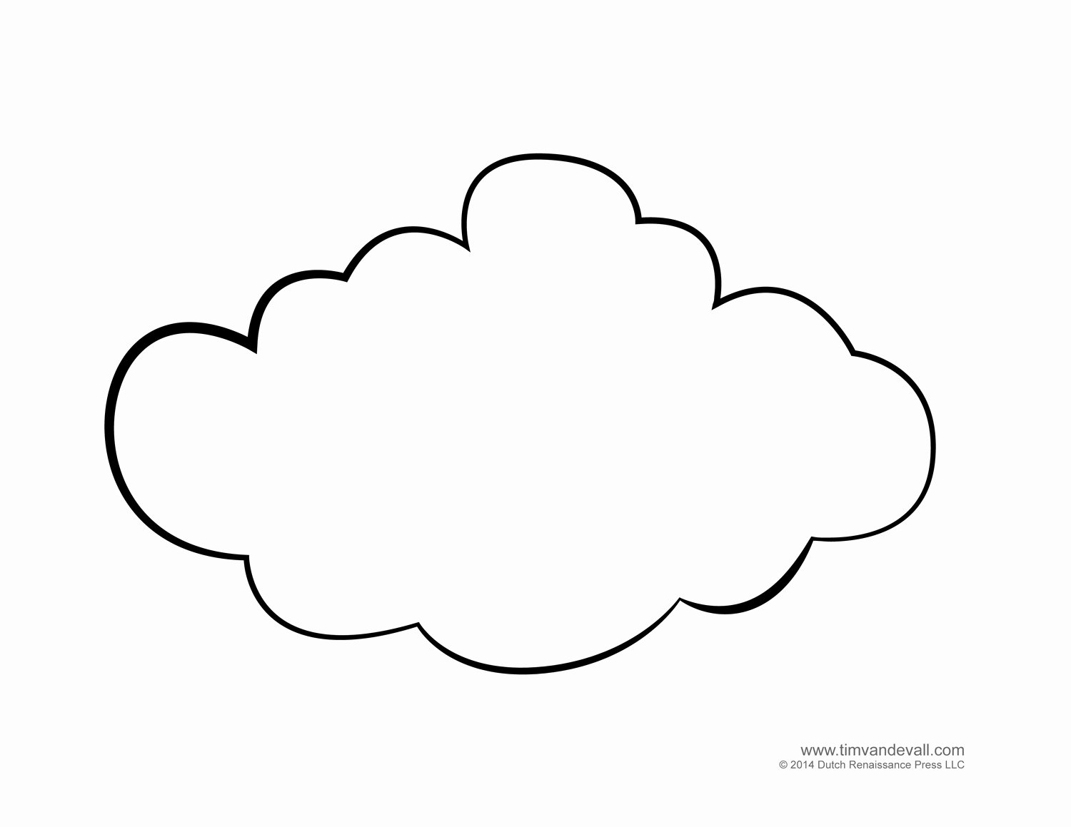 Cloud Template Printable Unique Cloud Template