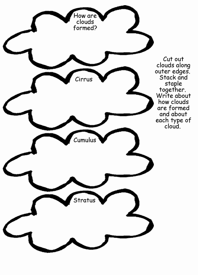 Cloud Template Printable Unique Free Weather Lapbook Homeschool Helper