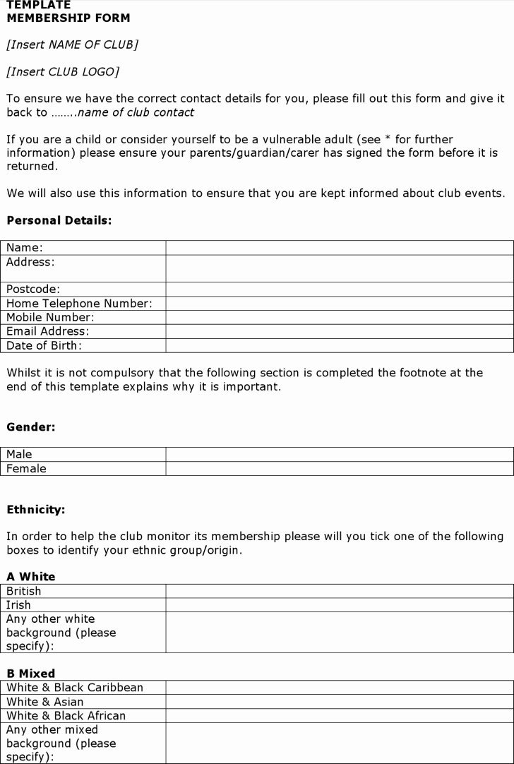 Club Application Template Elegant Download Sample Club Application Templates for Free