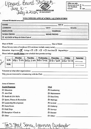 Club Application Template Lovely Service Learning at Bsu Resources Sample Application