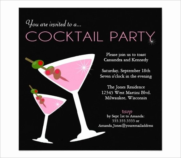 Cocktail Party Invite Templates Best Of Cocktail Invitation Template Cobypic