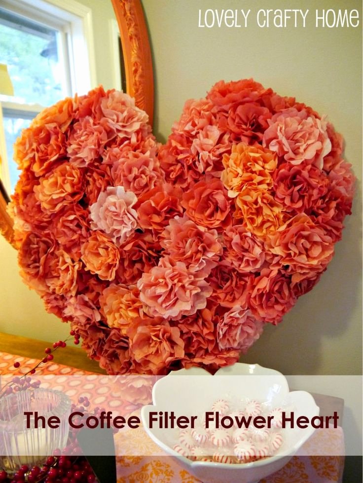 Coffee Filter Roses Template Elegant 376 Best Heart Crafts Images On Pinterest