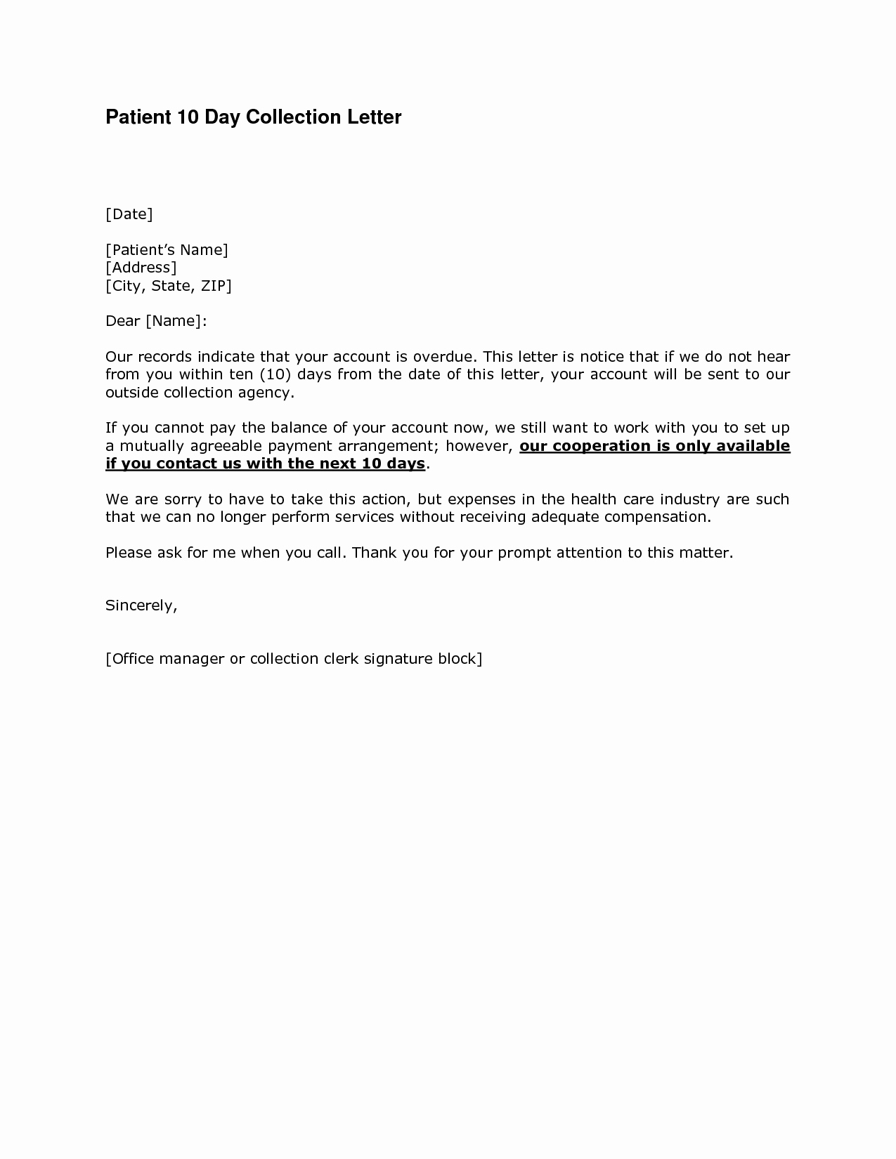 Collection Demand Letter Template Beautiful Best S Of 10 Day Demand Letter Payment Demand