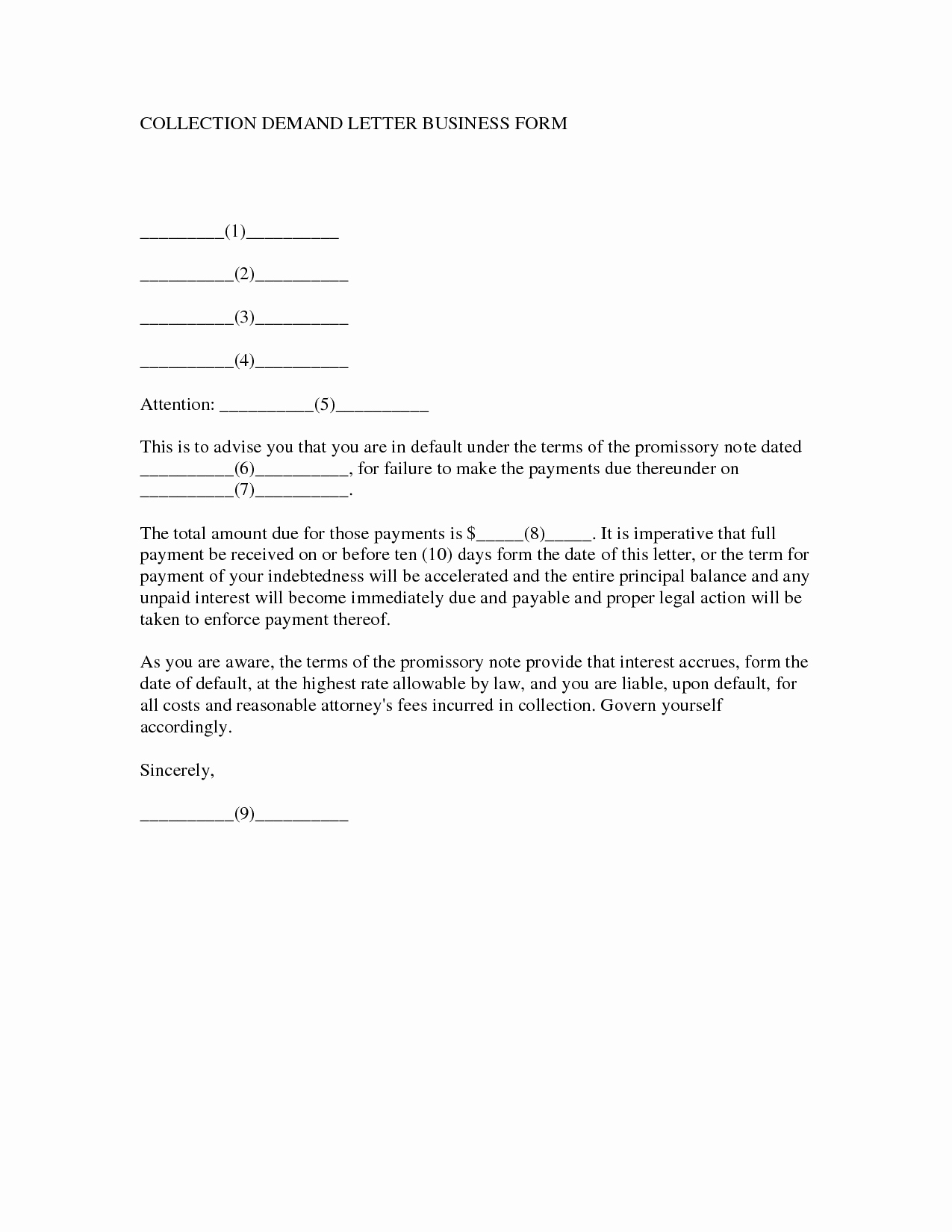 Collection Demand Letter Template Unique Best S Of Collection Demand Letter Debt Collection