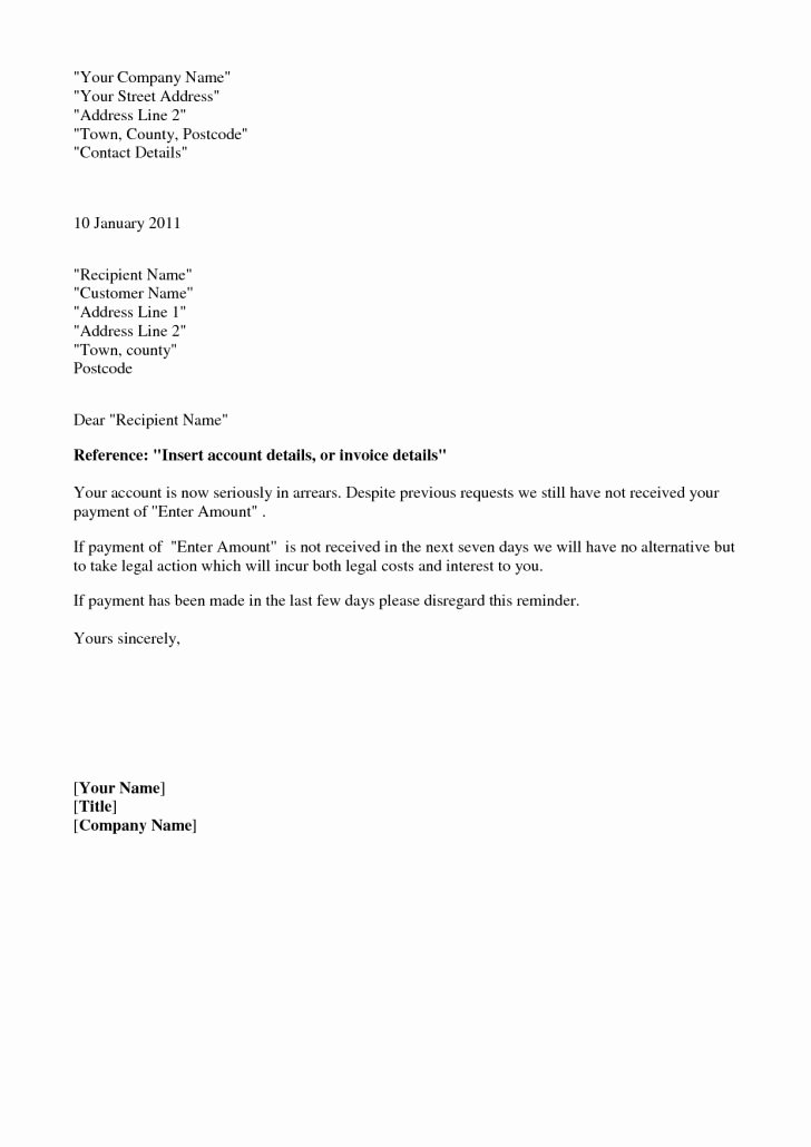 Collection Letter Final Notice Lovely Collection Letter Template Final Notice Resume Samples