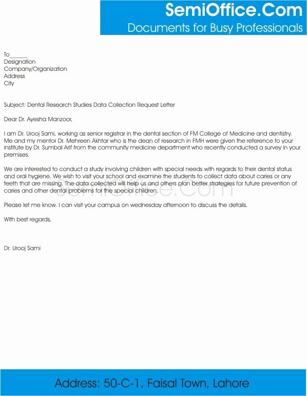 Collection Letter for Medical Office Beautiful Data Collection Application Letter Request