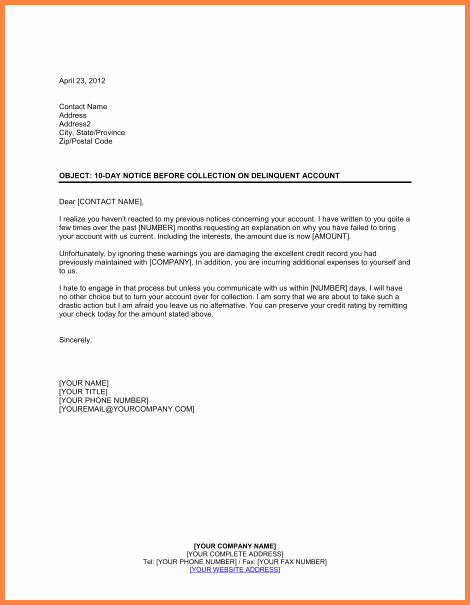 Collection Letter Template Final Notice Best Of 15 Collection Letter Template Final Notice