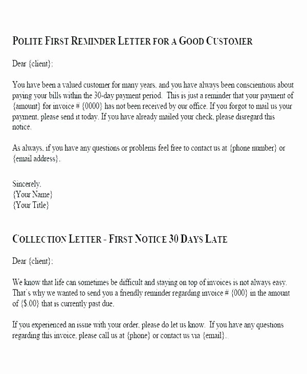 Collection Letter Template Final Notice Unique Past Due Invoice Notice Collection Letter to Client Final